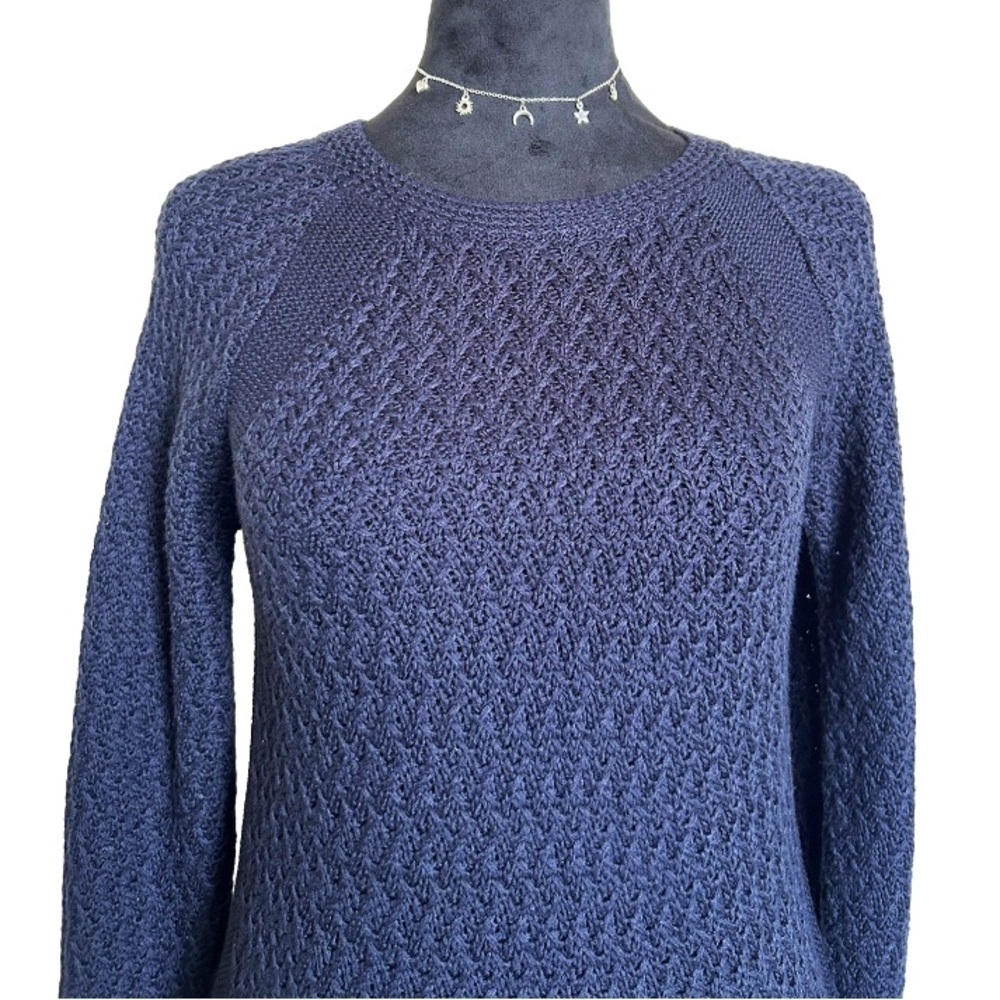 Jones New York Signature Woman’s Small Pullover Blue Sweater - Picture 3 of 8